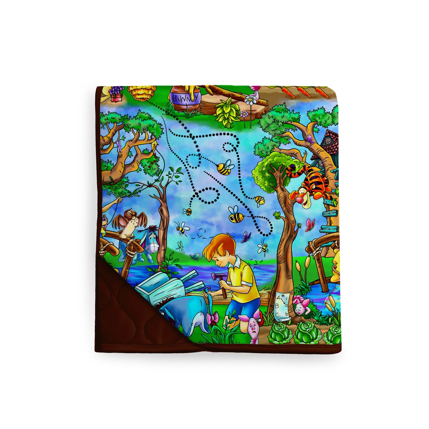 Honey Adventures Quilted Bamboo Blanket