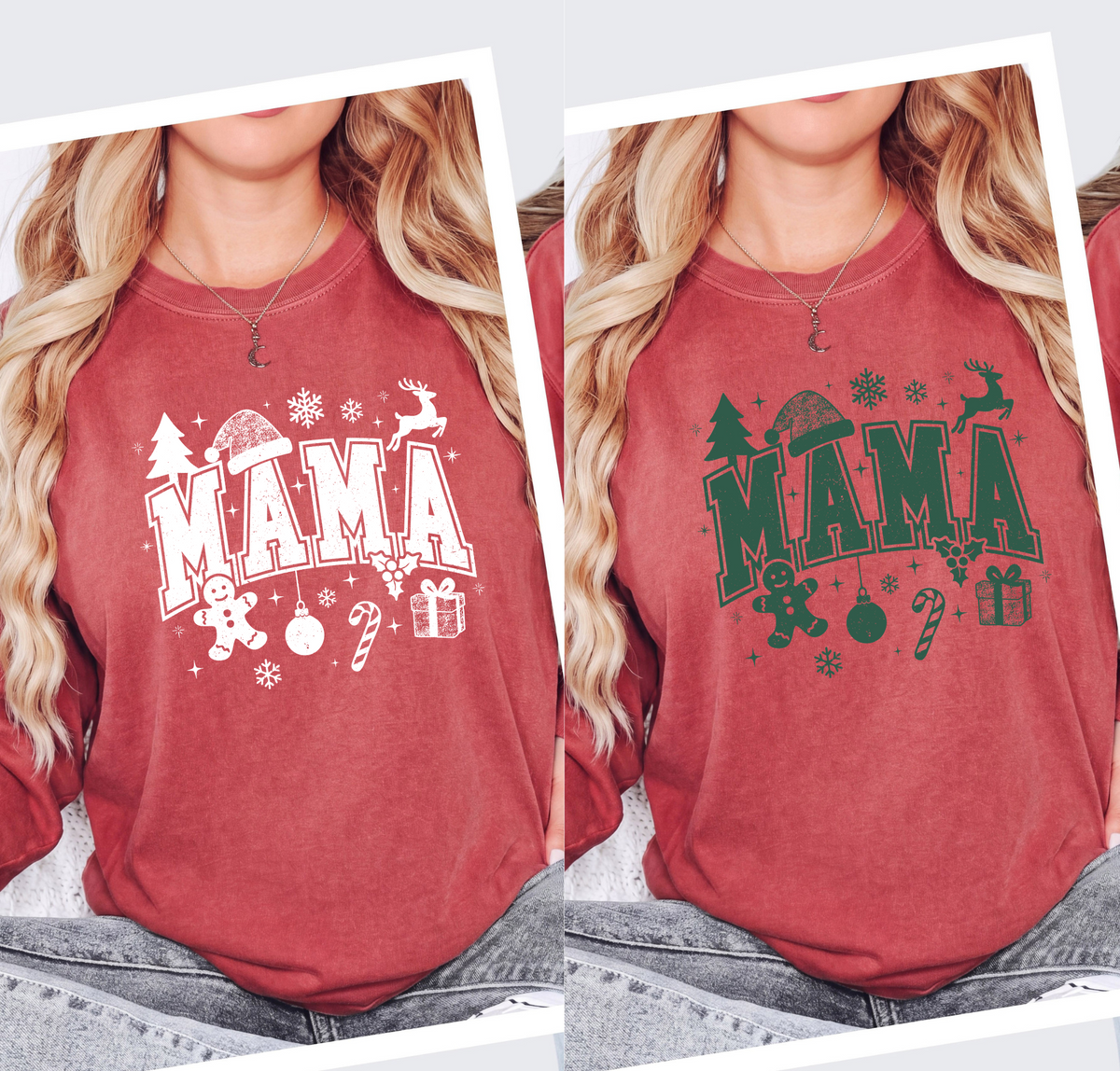 CHRISTMAS MAMA - COMFORT COLORS - CRIMSON
