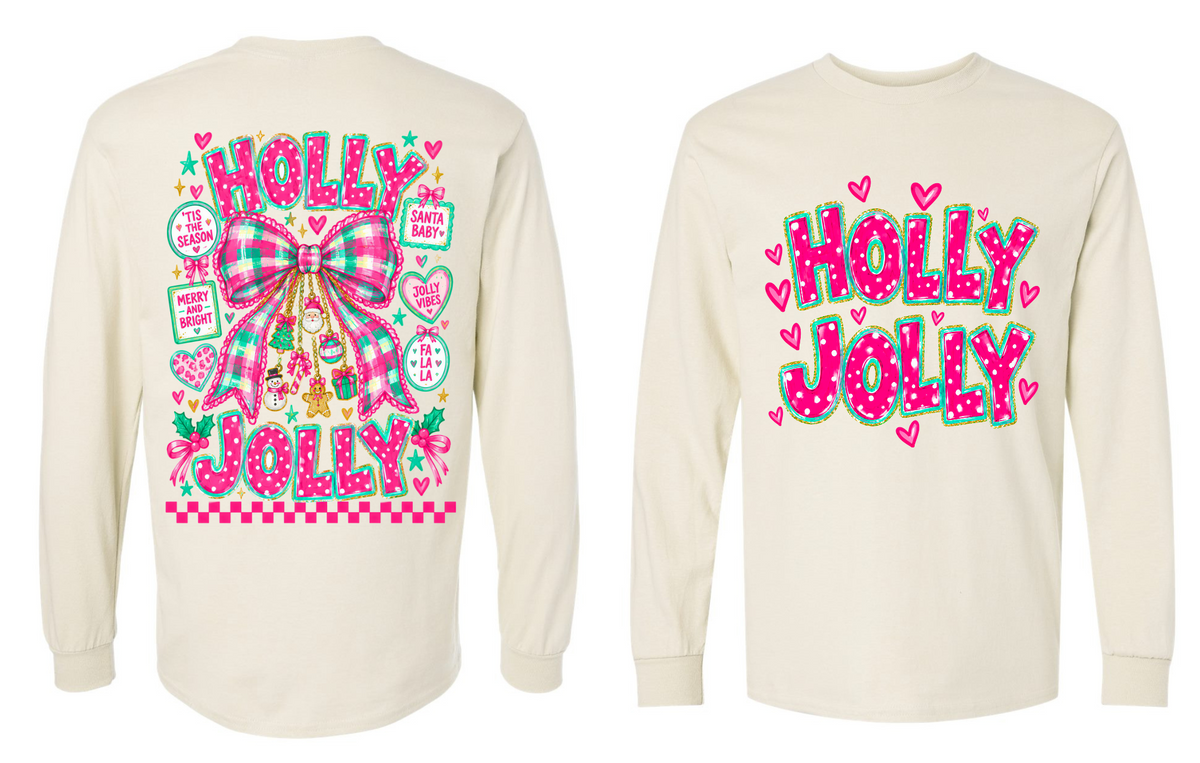 HOLLY JOLLY - GILDAN - OFF WHITE