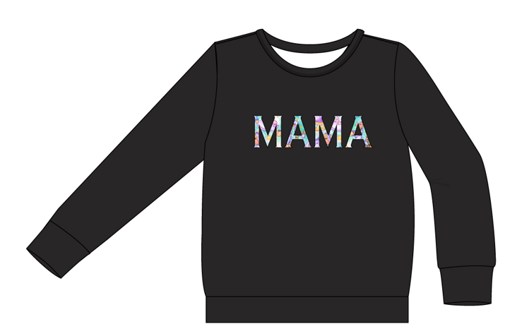 Sleepytime Pooh "MAMA" Embroidered Crew Neck