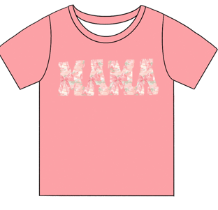 Pink Camo "MAMA" Embroidered T-Shirt