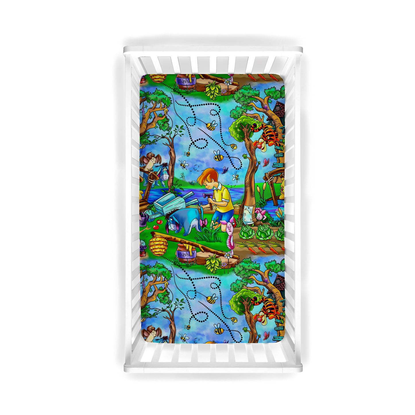 Honey Adventures Fitted Crib Sheet