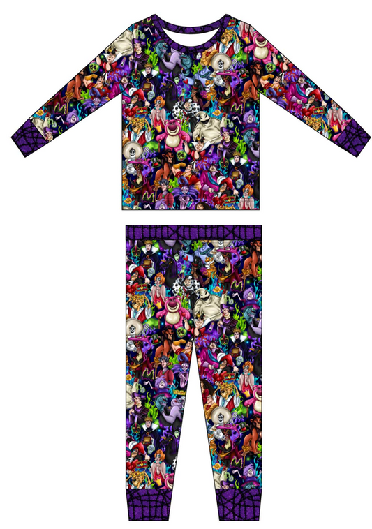 Villians Long Sleeve Pajama Set
