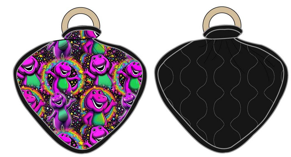 Purple Dude Wooden Ring Lovey