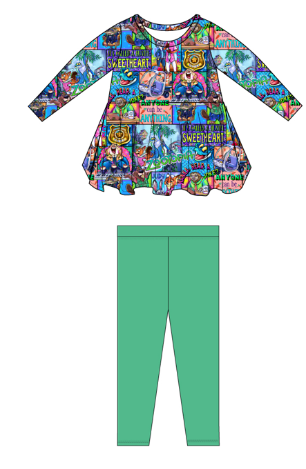 Wilde Carrots Long Sleeve Peplums & Leggings