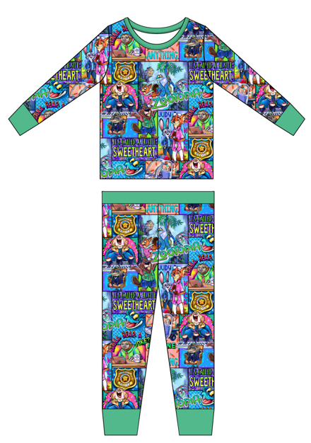 Wilde Carrots Long Sleeve Pajama Set