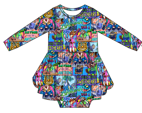 Wilde Carrots Bodysuit Twirl Dress