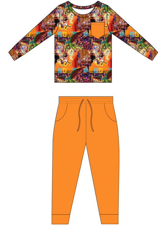 Marigold Long Sleeve Pocket Tee & Joggers