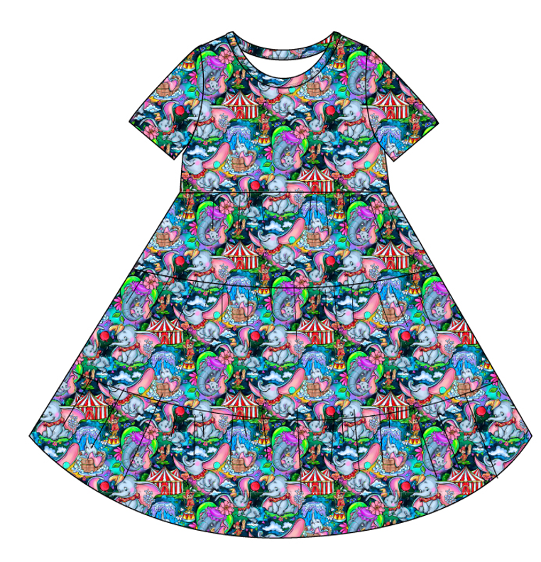 You Can Fly Tiered Twirl Dress