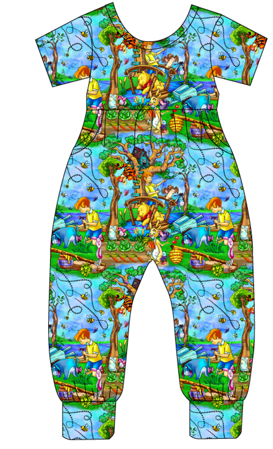Honey Adventures Short Sleeve Duckie Romper