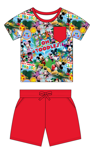 Hot Diggity Dog Short Sleeve Pocket Tee & Shorts