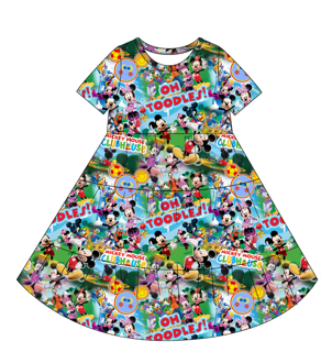 Hot Diggity Dog Tiered Twirl Dress