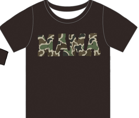 Camo "MAMA" Embroidered T-Shirt