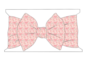 Pink Camo Baby Head Band Bow