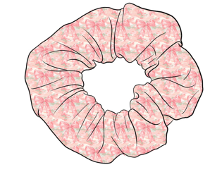Pink Camo Scrunchie