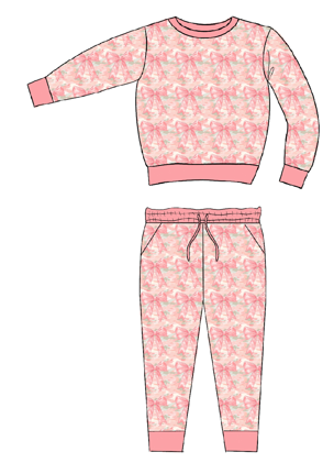 Pink Camo French Terry Jogger Set